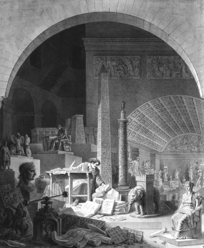Dominique Vivant Denon cataloguing the Louvre Collection by Benjamin Zix